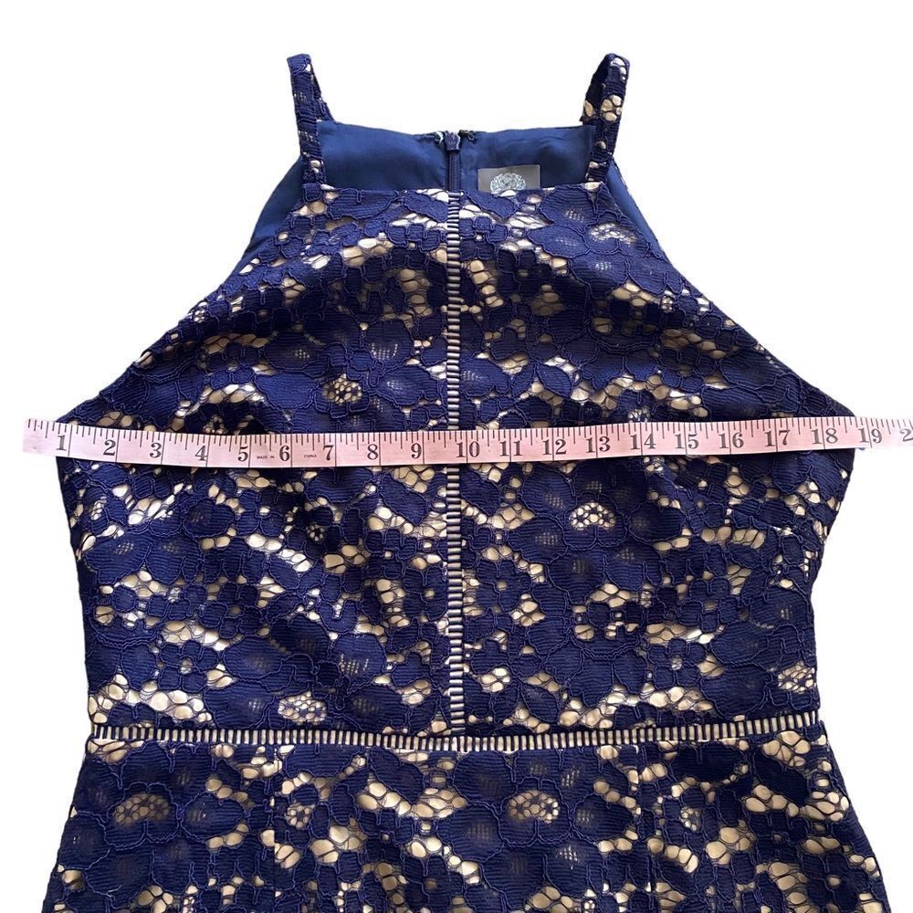Vince Camuto | Allover Lace Halter Midi Dress, Size 12 - Picture 10 of 13
